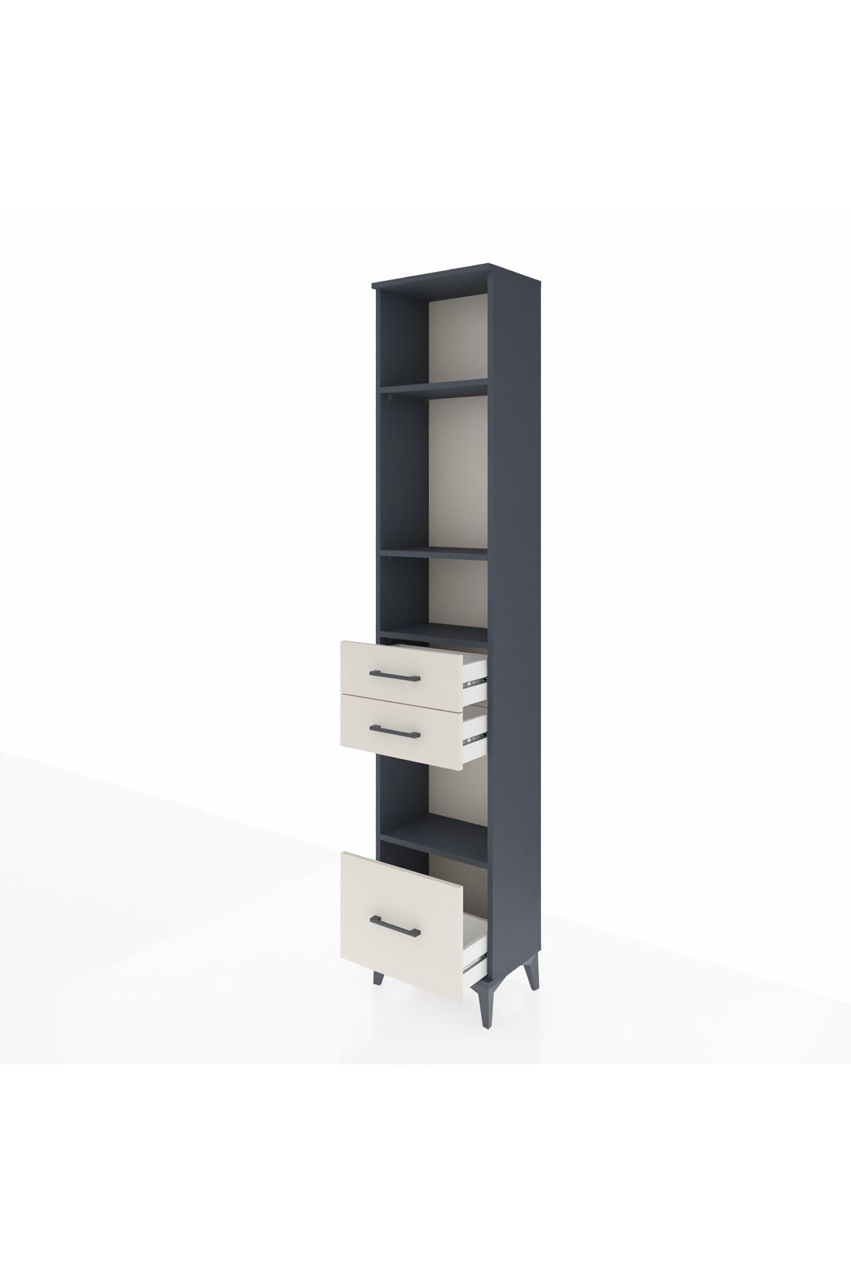 Arges Dolap 4 Raflı 3 Çekmeceli 44x30x221 - S28M158V4A