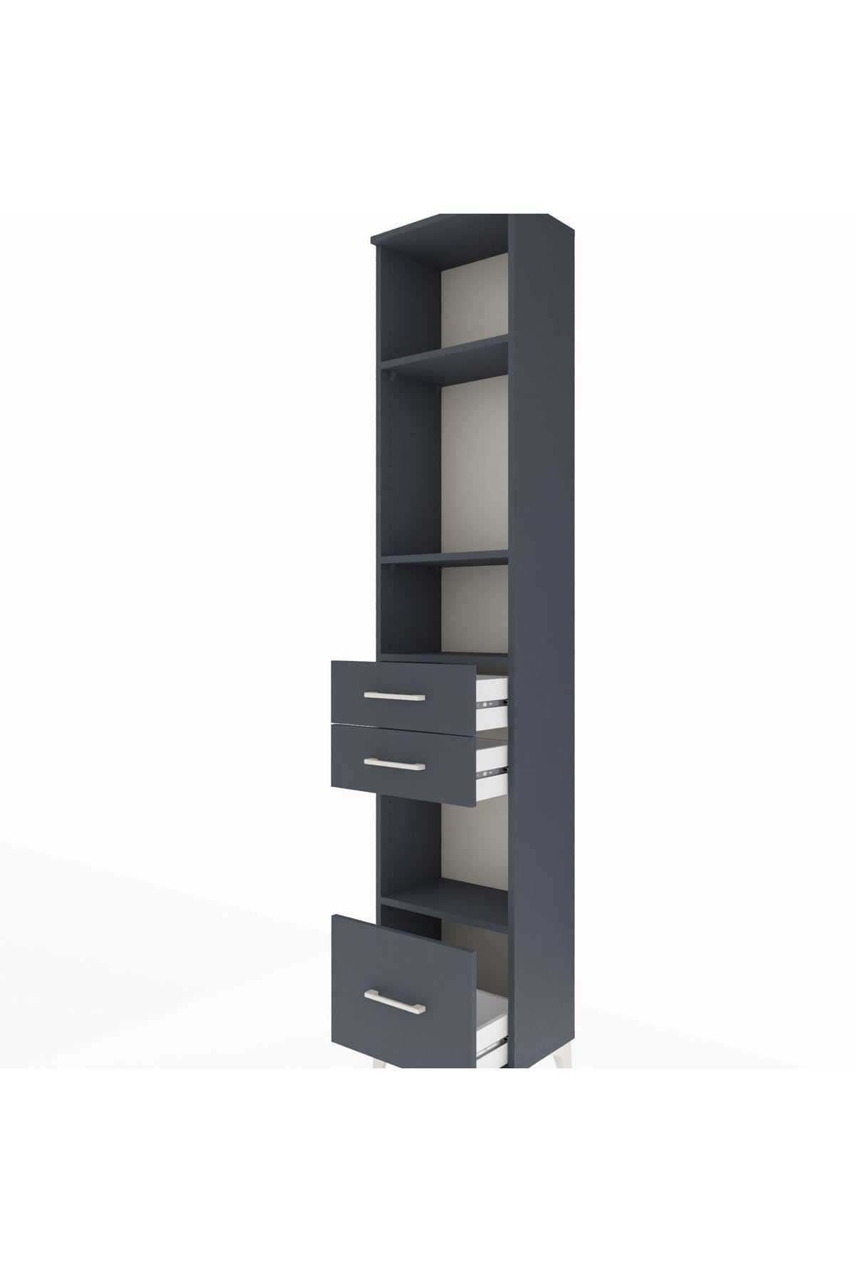 Arges Dolap 4 Raflı 3 Çekmeceli 44x30x221 - S28M158V5A