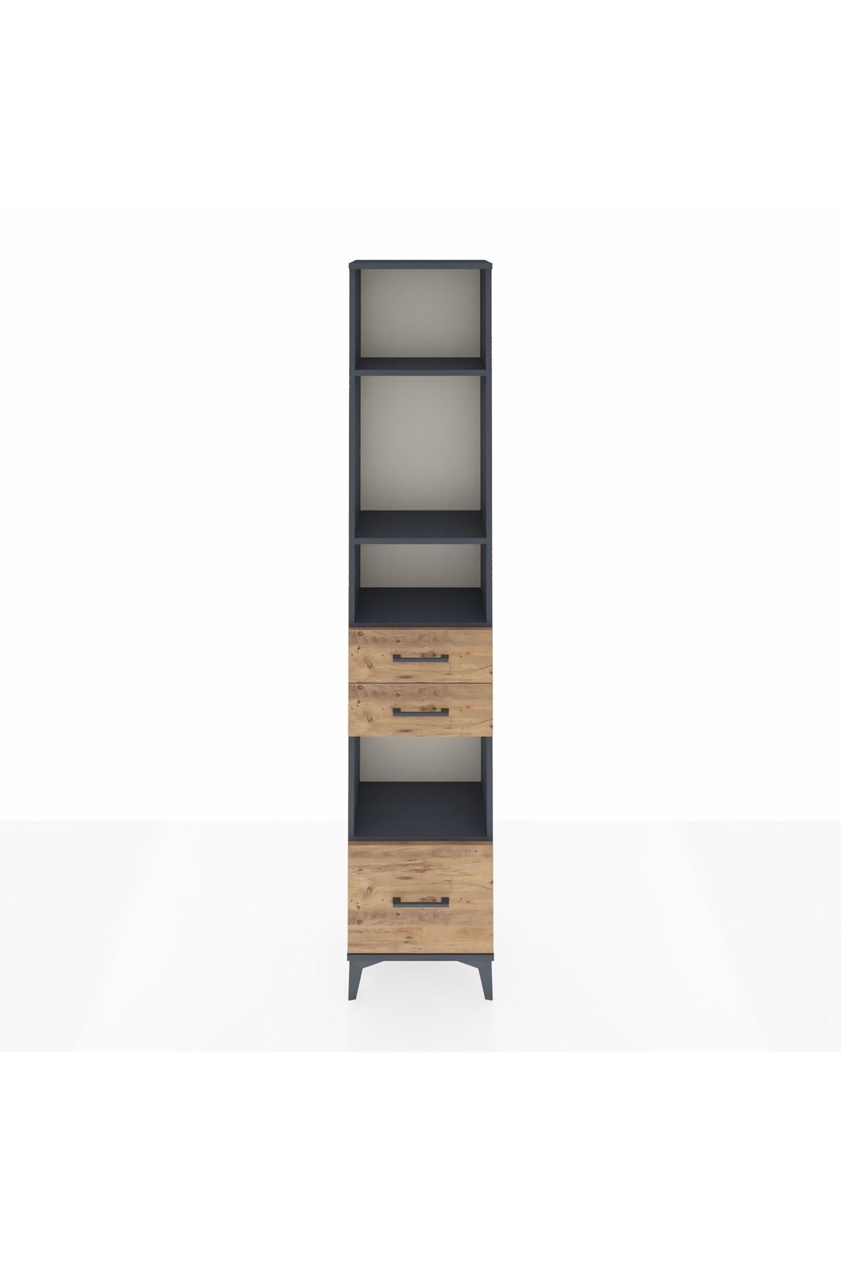 Arges Dolap 4 Raflı 3 Çekmeceli 44x30x221 - S28M158V6A