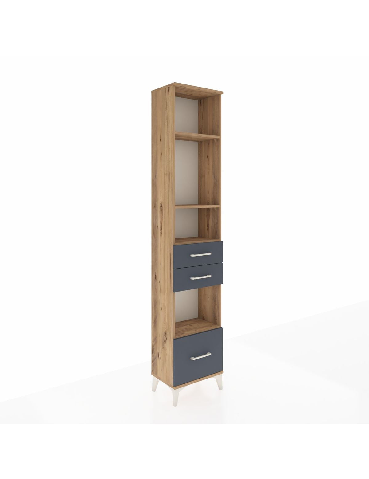 Arges Dolap 4 Raflı 3 Çekmeceli 44x30x221 - S28M158V8A