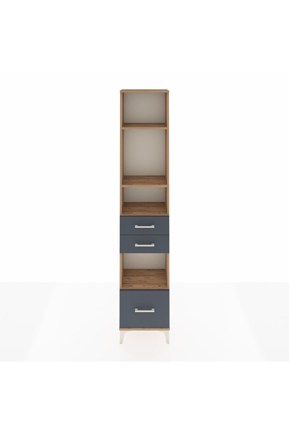 Arges Dolap 4 Raflı 3 Çekmeceli 44x30x221 - S28M158V8A