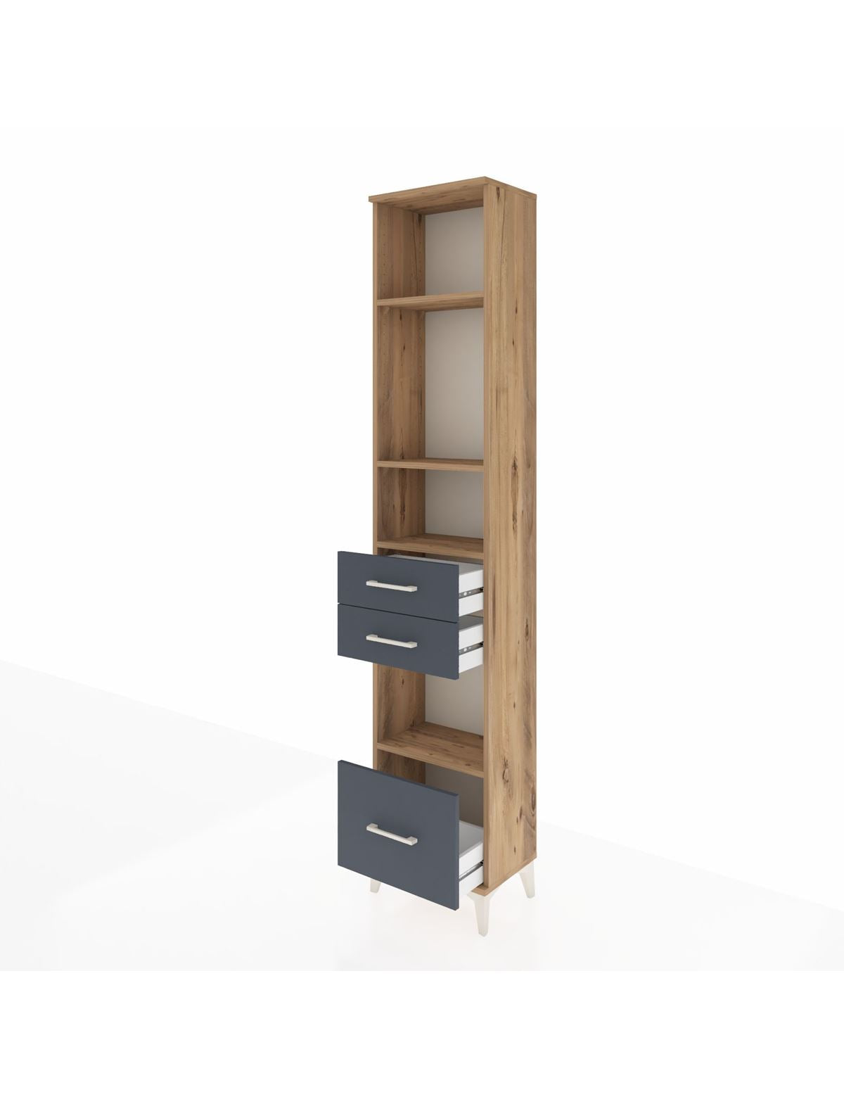 Arges Dolap 4 Raflı 3 Çekmeceli 44x30x221 - S28M158V8A