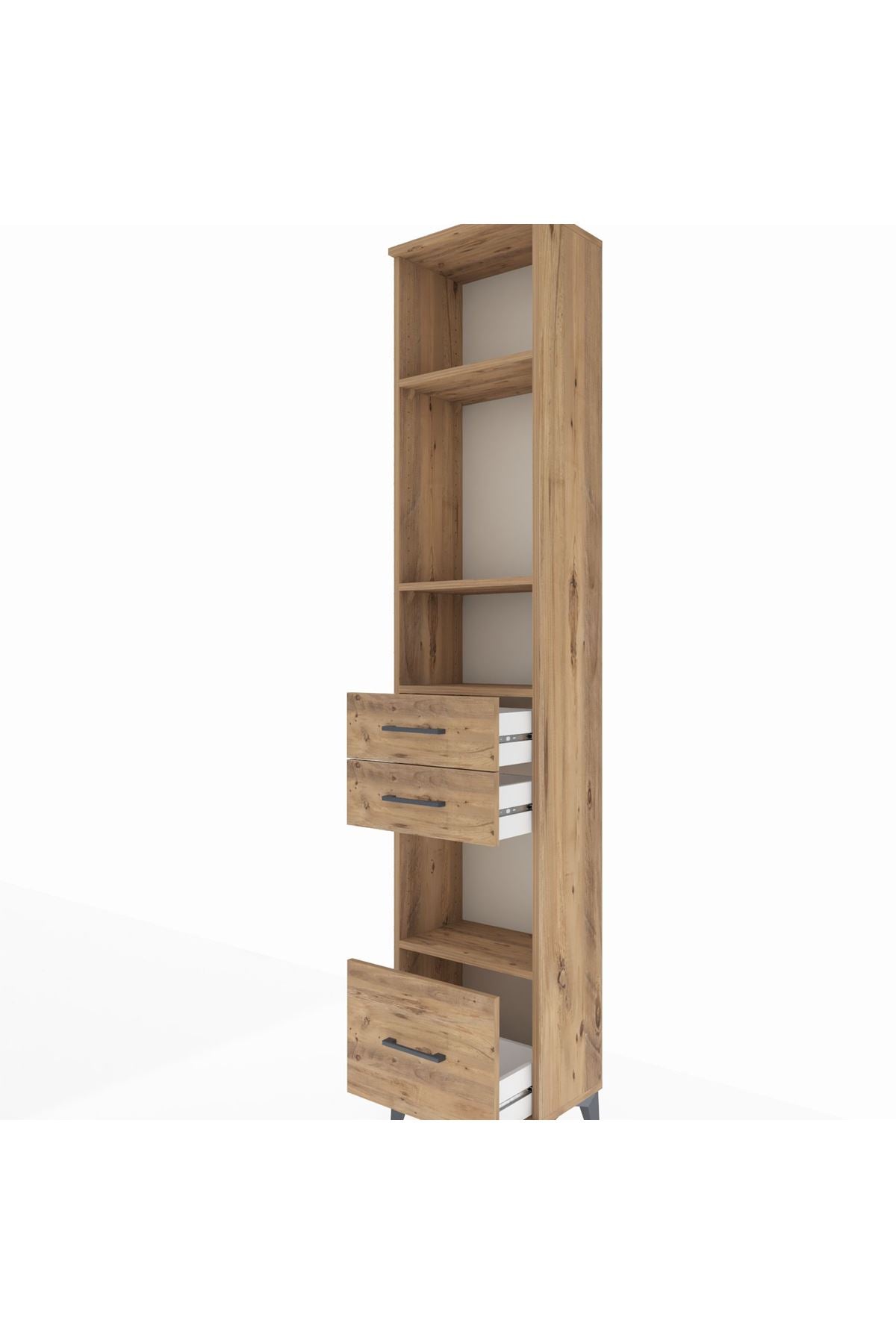 Arges Dolap 4 Raflı 3 Çekmeceli 44x30x221 - S28M158V9A