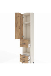 Arges Dolap 3 Raflı 3 Çekmeceli Tek Askılı 44x30x221 - S28M159V3A