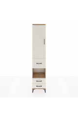 Arges Dolap 3 Raflı 3 Çekmeceli Tek Askılı 44x30x221