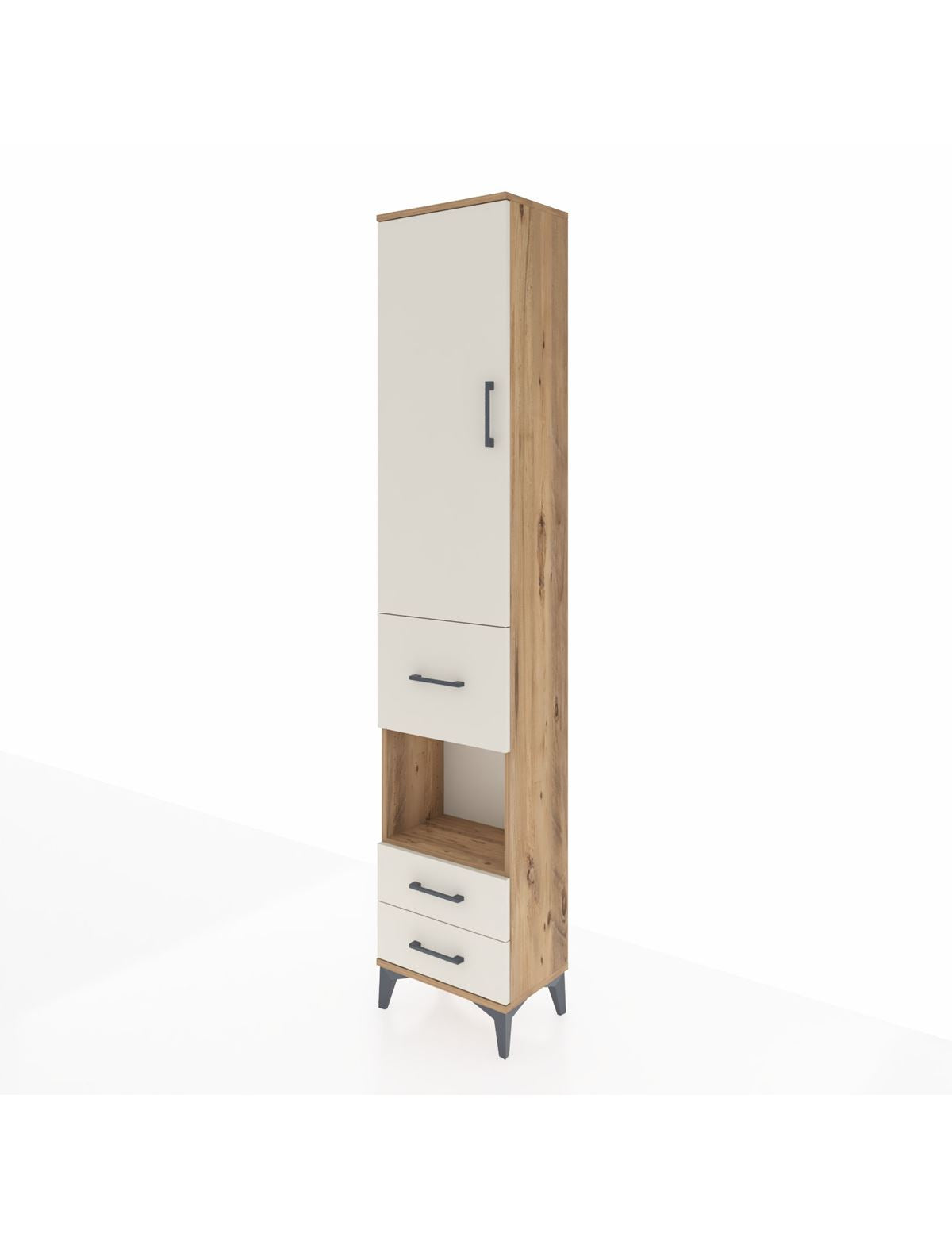Arges Dolap 3 Raflı 3 Çekmeceli Tek Askılı 44x30x221 - S28M159V7A