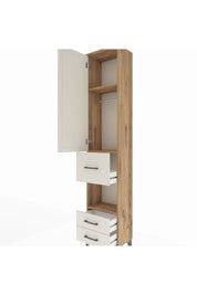 Arges Dolap 3 Raflı 3 Çekmeceli Tek Askılı 44x30x221 - S28M159V7A