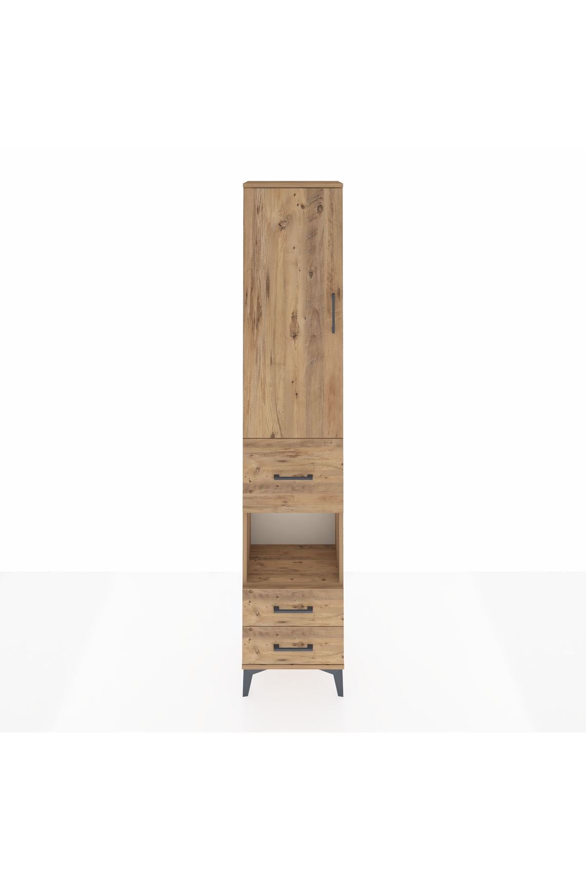 Arges Dolap 3 Raflı 3 Çekmeceli Tek Askılı 44x30x221 - S28M159V9A