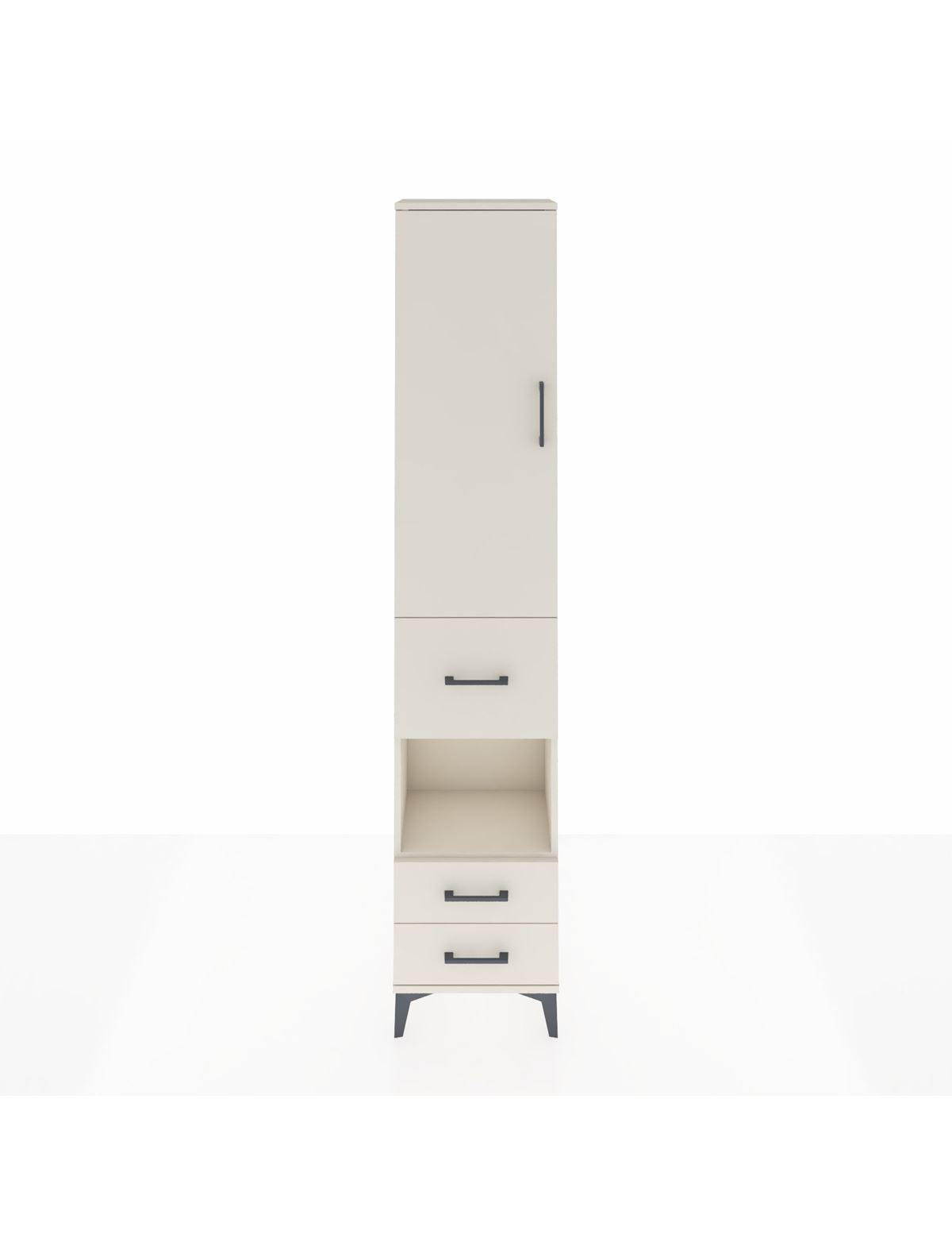 Arges Dolap 4 Raflı 3 Çekmeceli Tek Kapaklı 44x30x221 - S28M160V1A