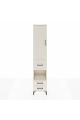 Arges Dolap 4 Raflı 3 Çekmeceli Tek Kapaklı 44x30x221