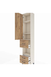 Arges Dolap 4 Raflı 3 Çekmeceli Tek Kapaklı 44x30x221 - S28M160V3A