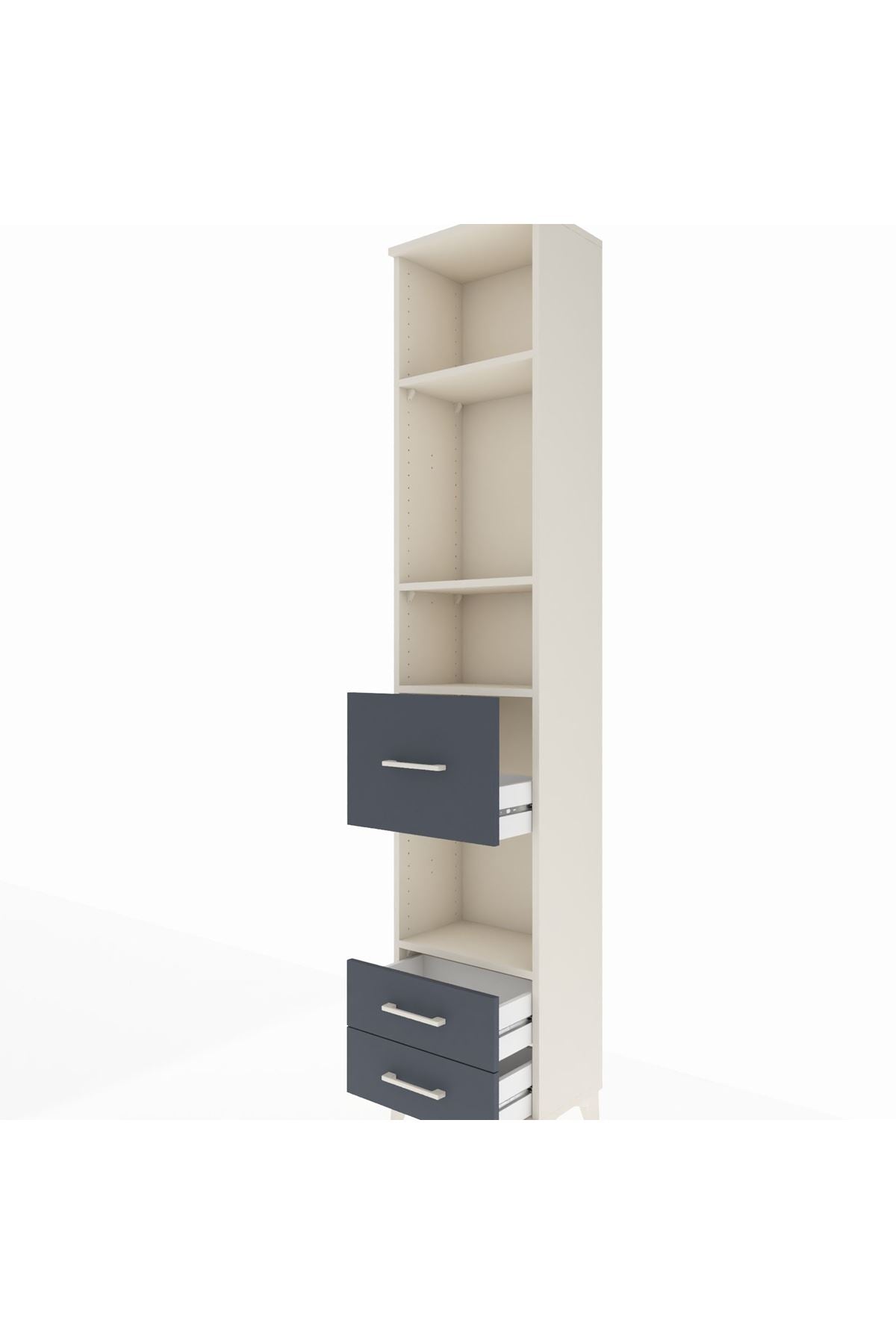 Arges Dolap 4 Raflı 3 Çekmeceli 44x30x221 - S28M161V2A