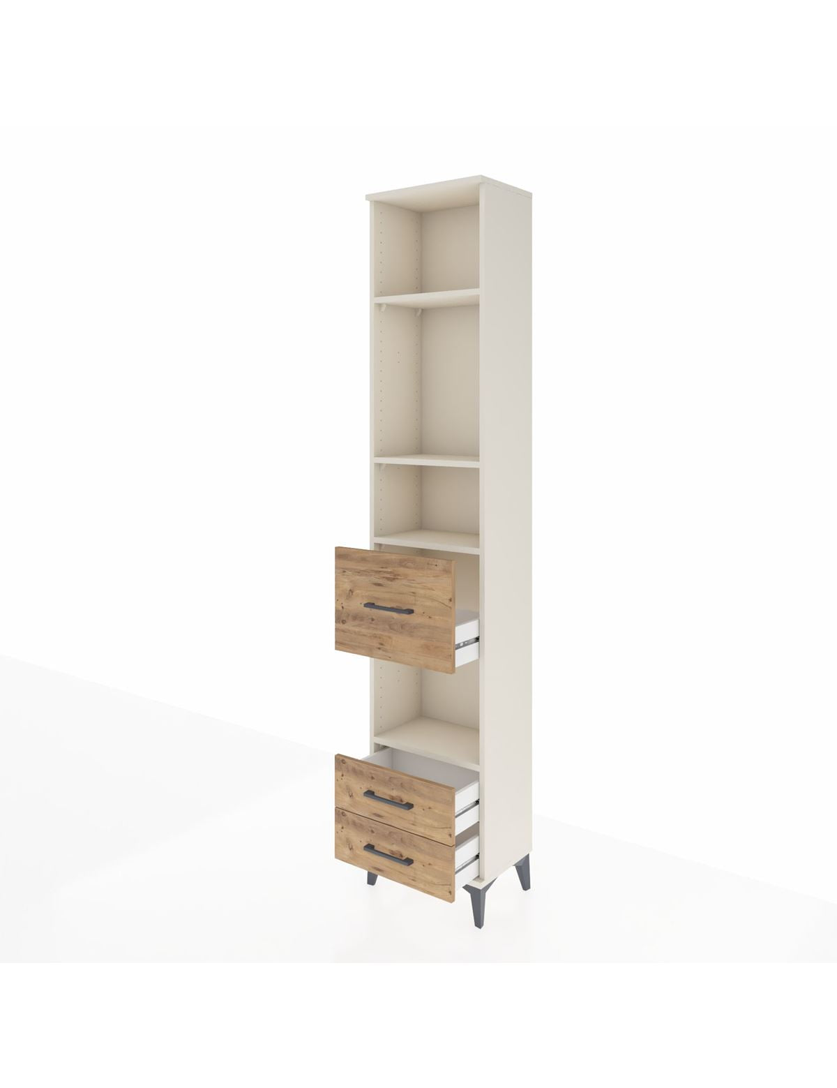 Arges Dolap 4 Raflı 3 Çekmeceli 44x30x221 - S28M161V3A