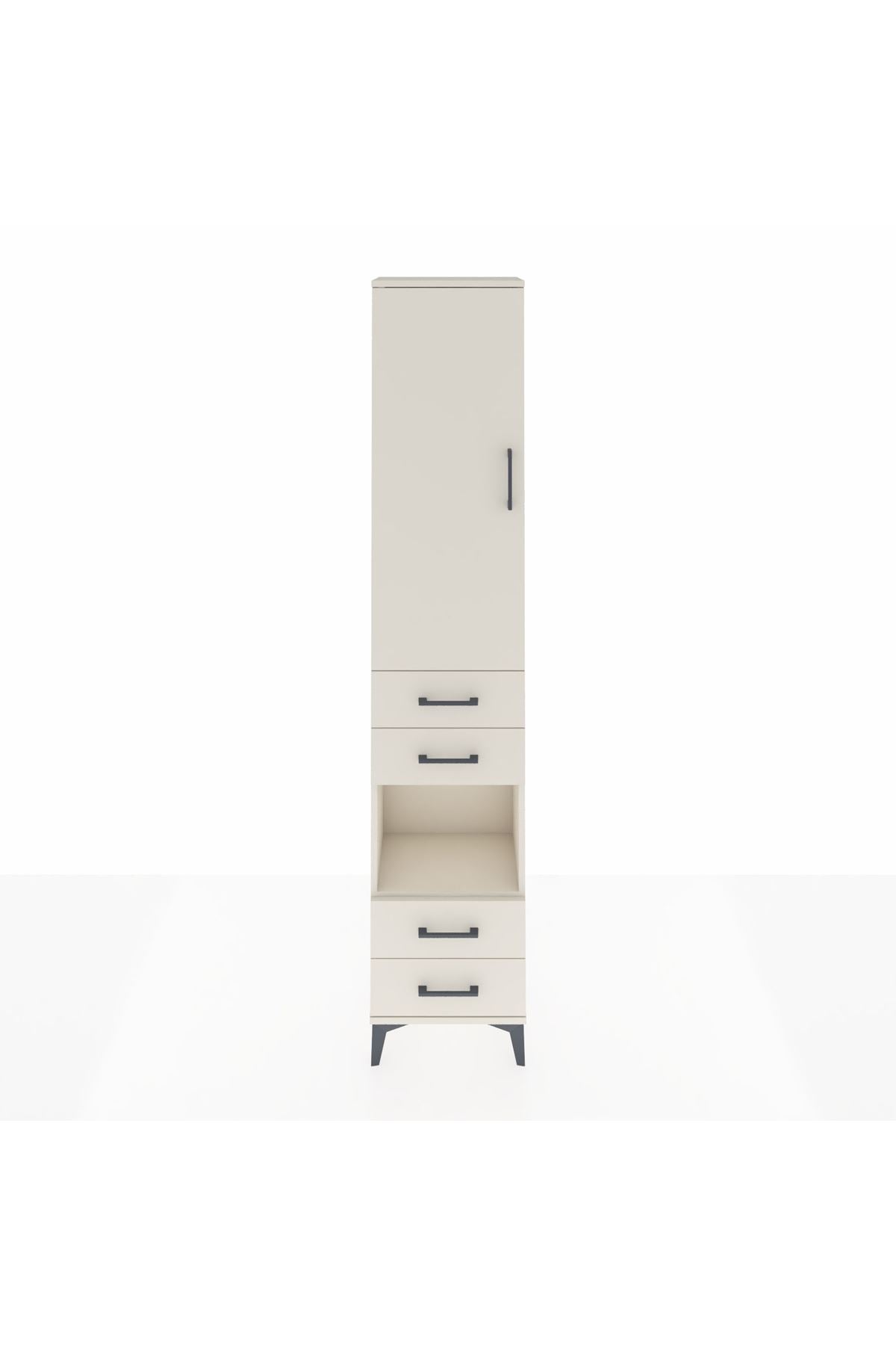 Arges Dolap 3 Raflı 4 Çekmeceli Tek Askılı 44x30x221 - S28M162V1A
