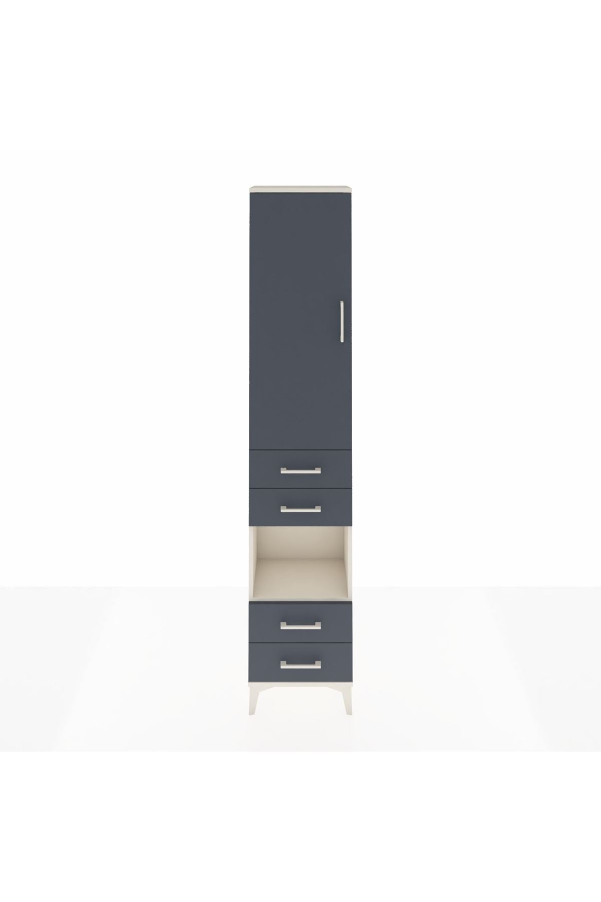 Arges Dolap 3 Raflı 4 Çekmeceli Tek Askılı 44x30x221 - S28M162V2A