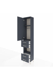 Arges Dolap 3 Raflı 4 Çekmeceli Tek Askılı 44x30x221 - S28M162V5A