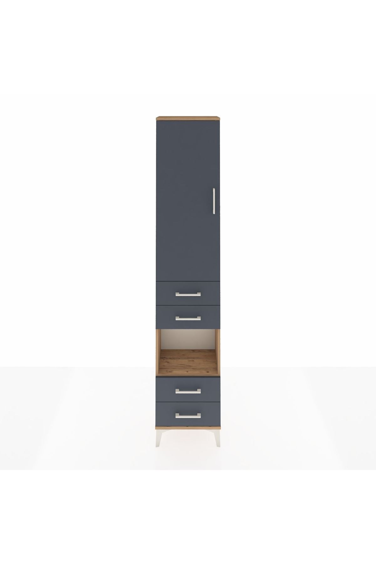 Arges Dolap 3 Raflı 4 Çekmeceli Tek Askılı 44x30x221 - S28M162V8A