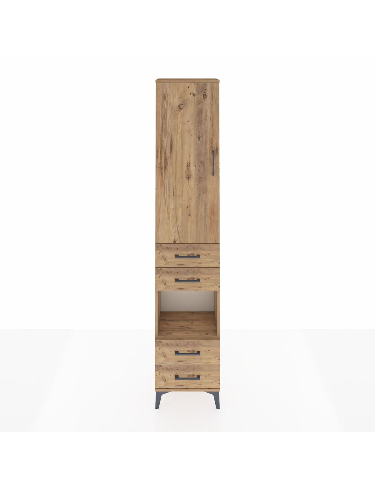 Arges Dolap 3 Raflı 4 Çekmeceli Tek Askılı 44x30x221 - S28M162V9A