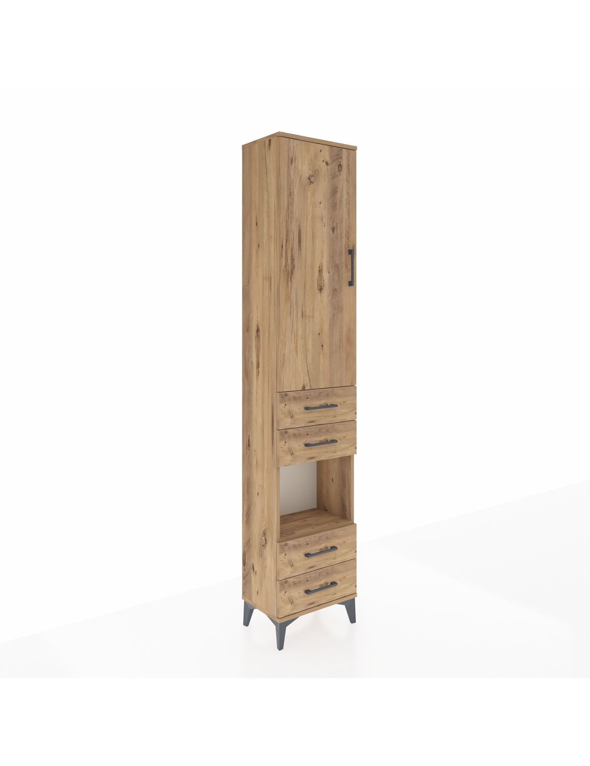 Arges Dolap 3 Raflı 4 Çekmeceli Tek Askılı 44x30x221 - S28M162V9A
