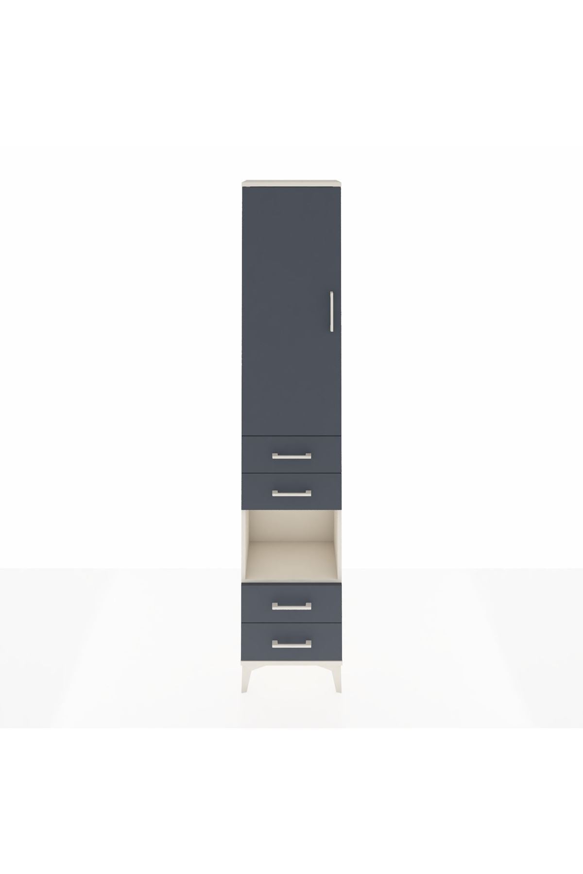 Arges Dolap 4 Raflı 4 Çekmeceli Tek Kapaklı 44x30x221 - S28M163V2A