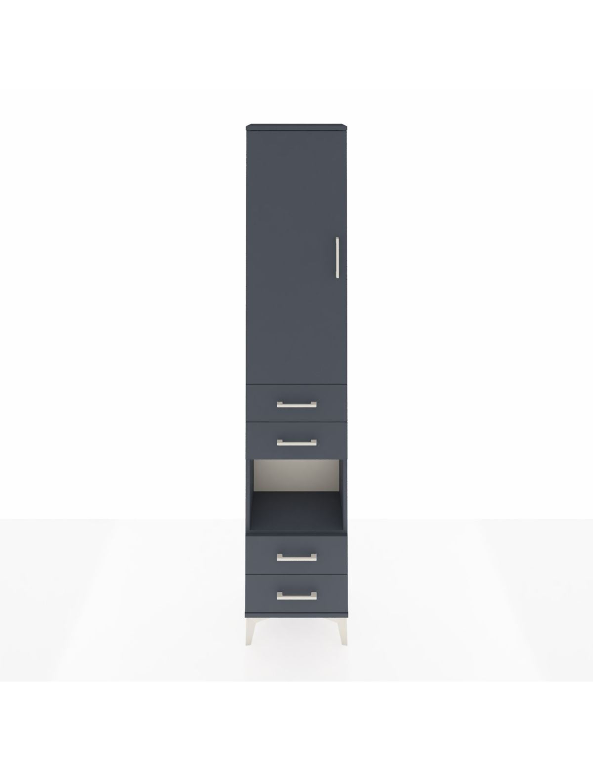 Arges Dolap 4 Raflı 4 Çekmeceli Tek Kapaklı 44x30x221 - S28M163V5A