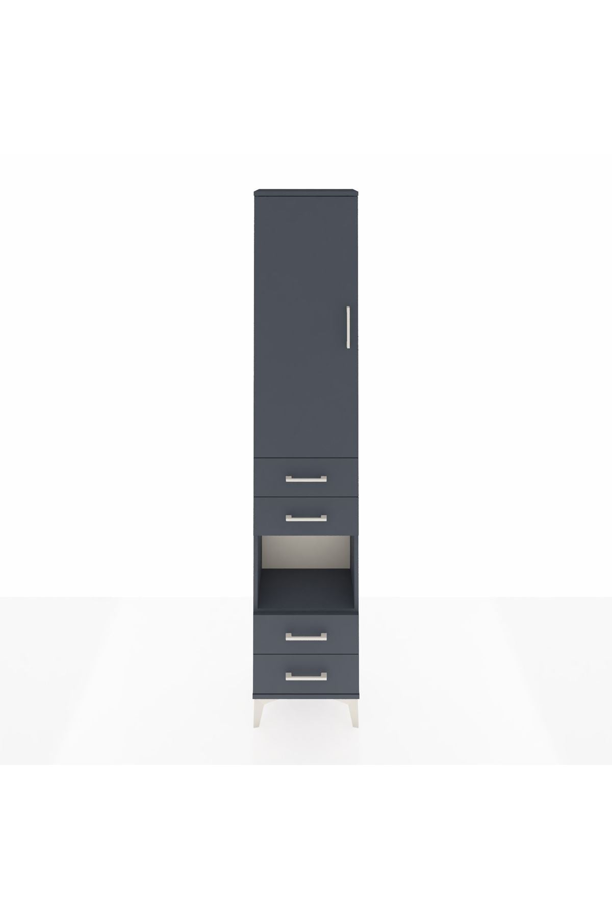 Arges Dolap 4 Raflı 4 Çekmeceli Tek Kapaklı 44x30x221 - S28M163V5A