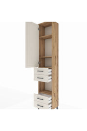 Arges Dolap 4 Raflı 4 Çekmeceli Tek Kapaklı 44x30x221 - S28M163V7A