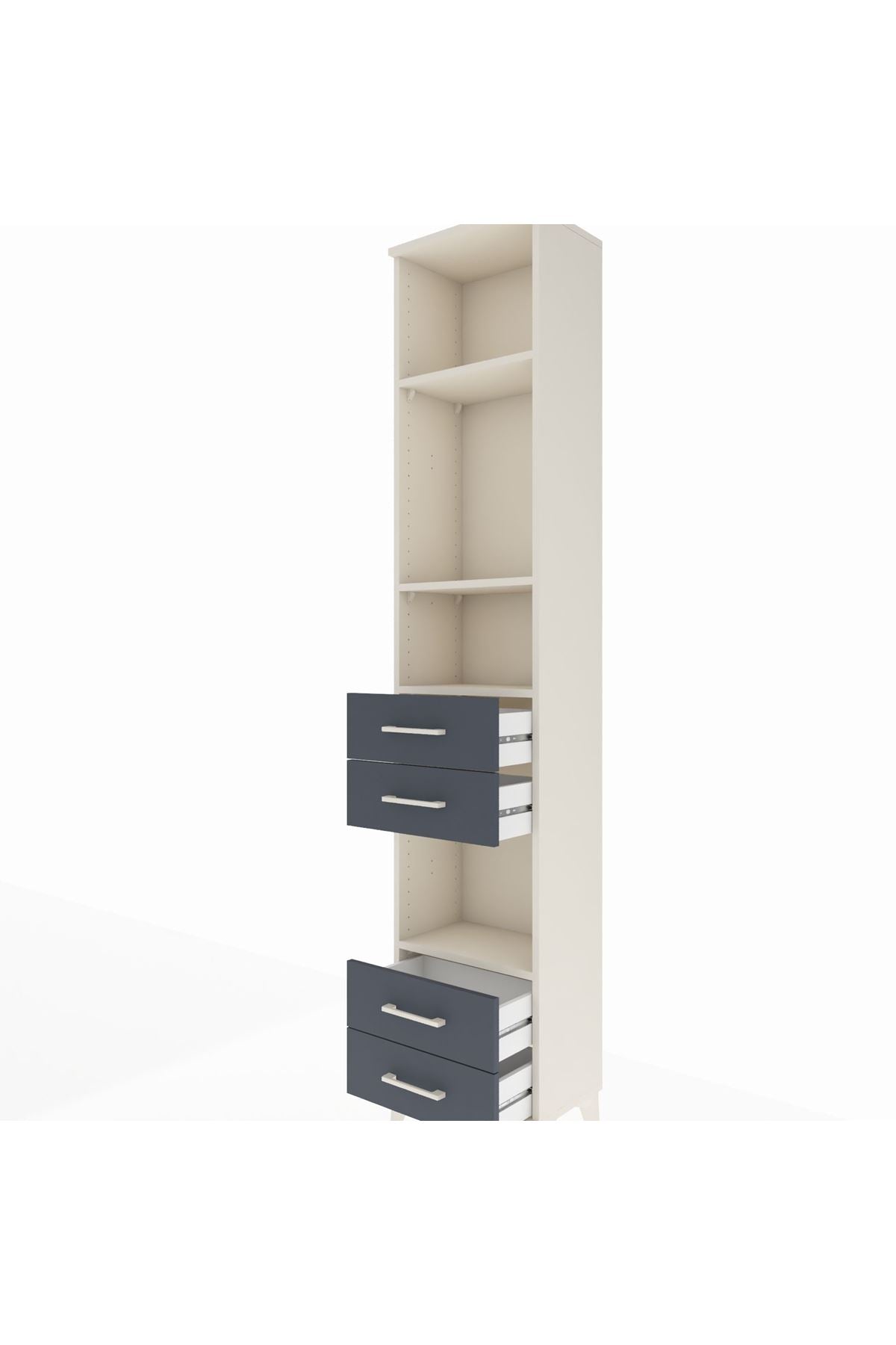 Arges Dolap 4 Raflı 4 Çekmeceli 44x30x221 - S28M164V2A