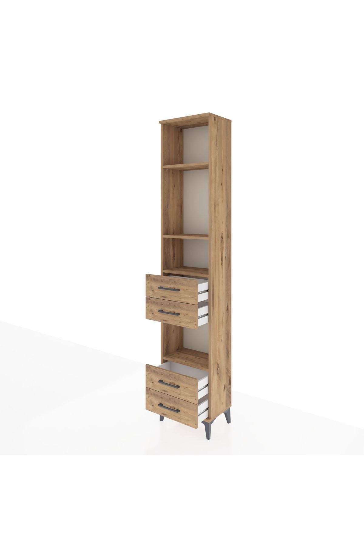 Arges Dolap 4 Raflı 4 Çekmeceli 44x30x221 - S28M164V9A