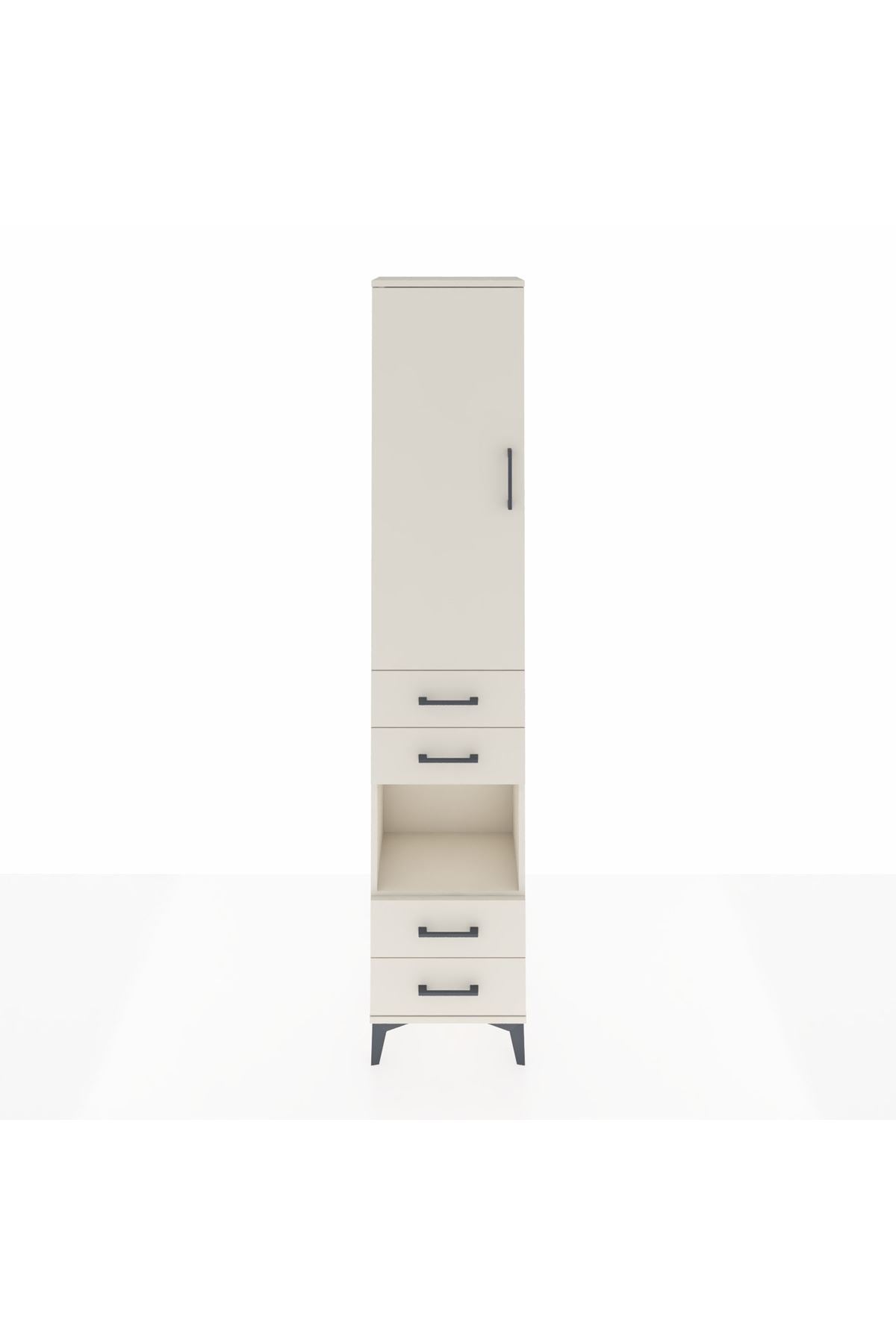 Arges Dolap 3 Raflı 4 Çekmeceli Tek Askılı 44x30x221 - S28M165V1A