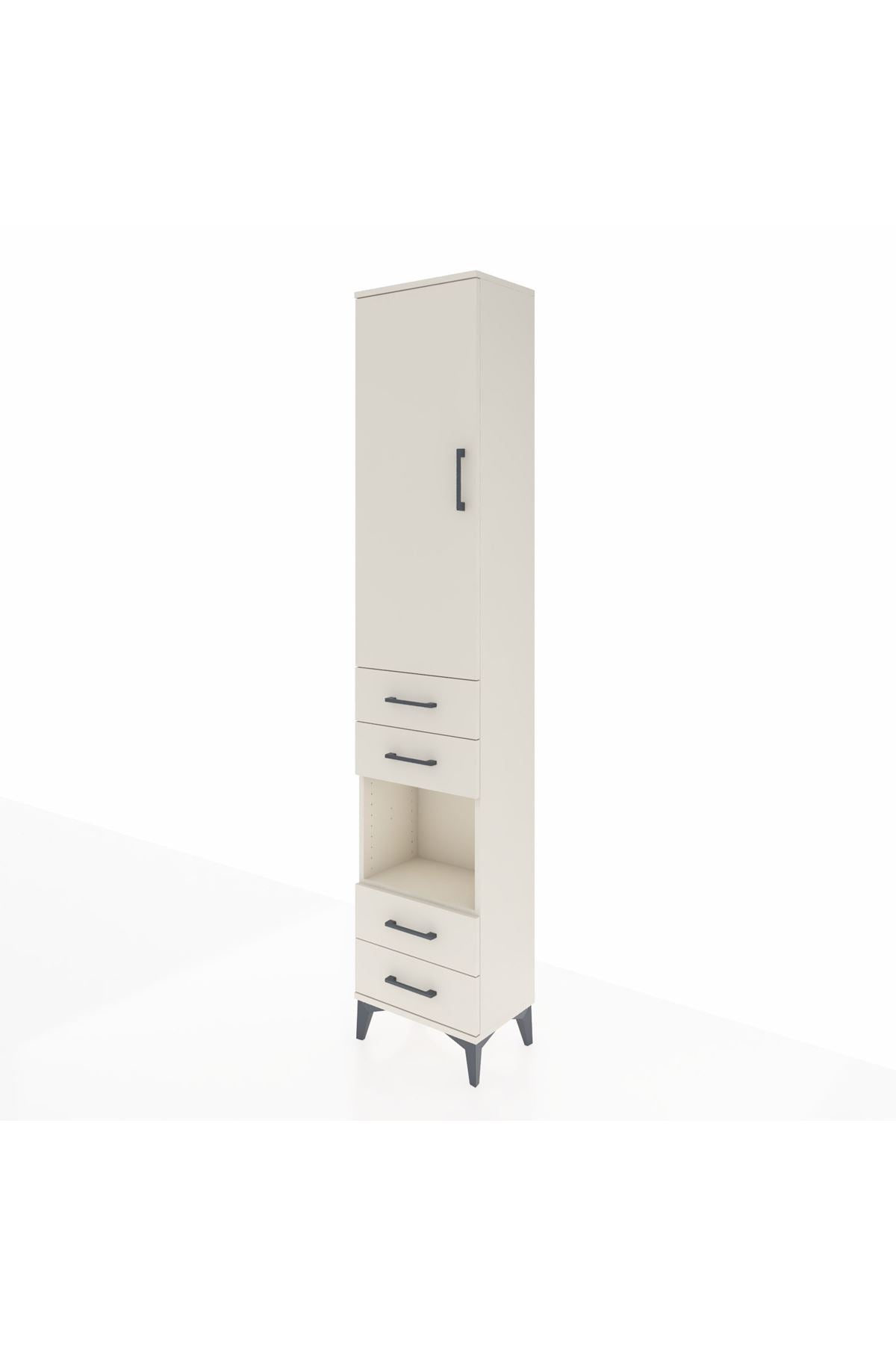 Arges Dolap 3 Raflı 4 Çekmeceli Tek Askılı 44x30x221 - S28M165V1A