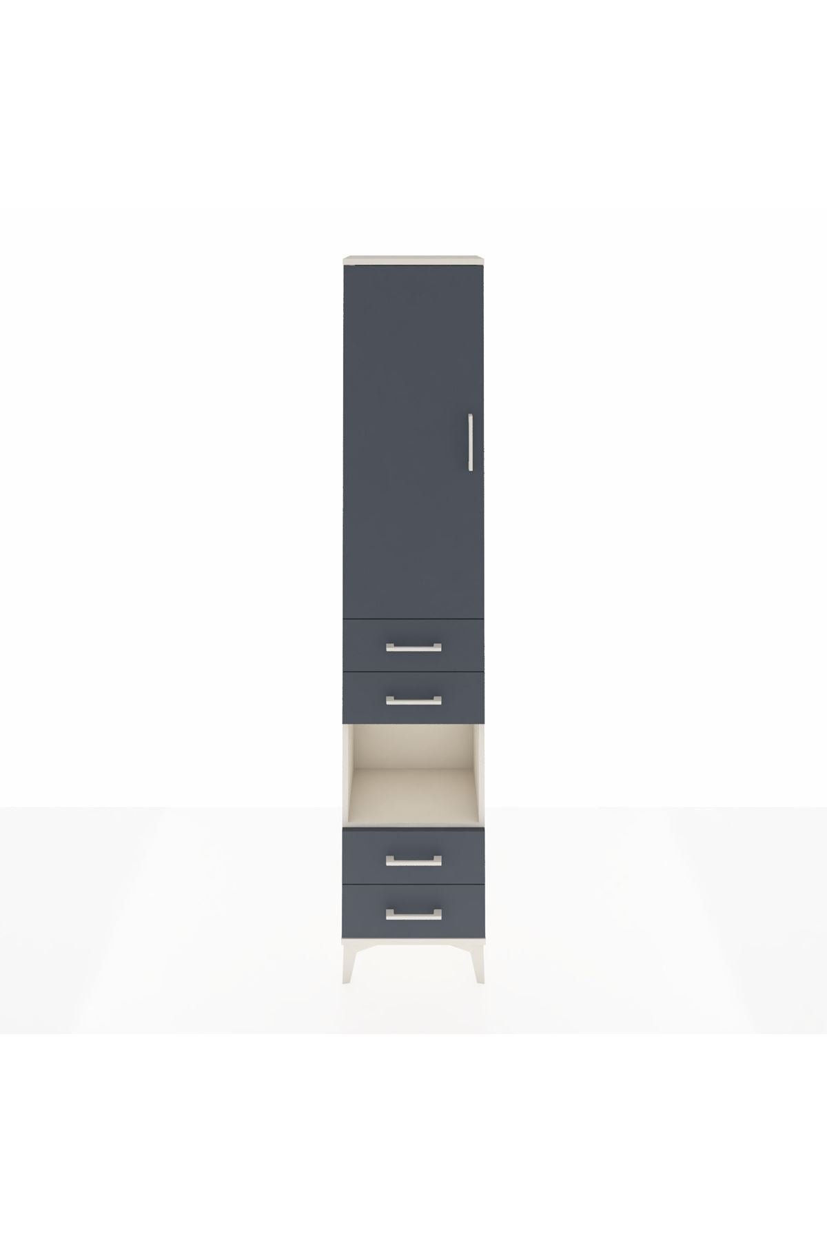 Arges Dolap 3 Raflı 4 Çekmeceli Tek Askılı 44x30x221 - S28M165V2A