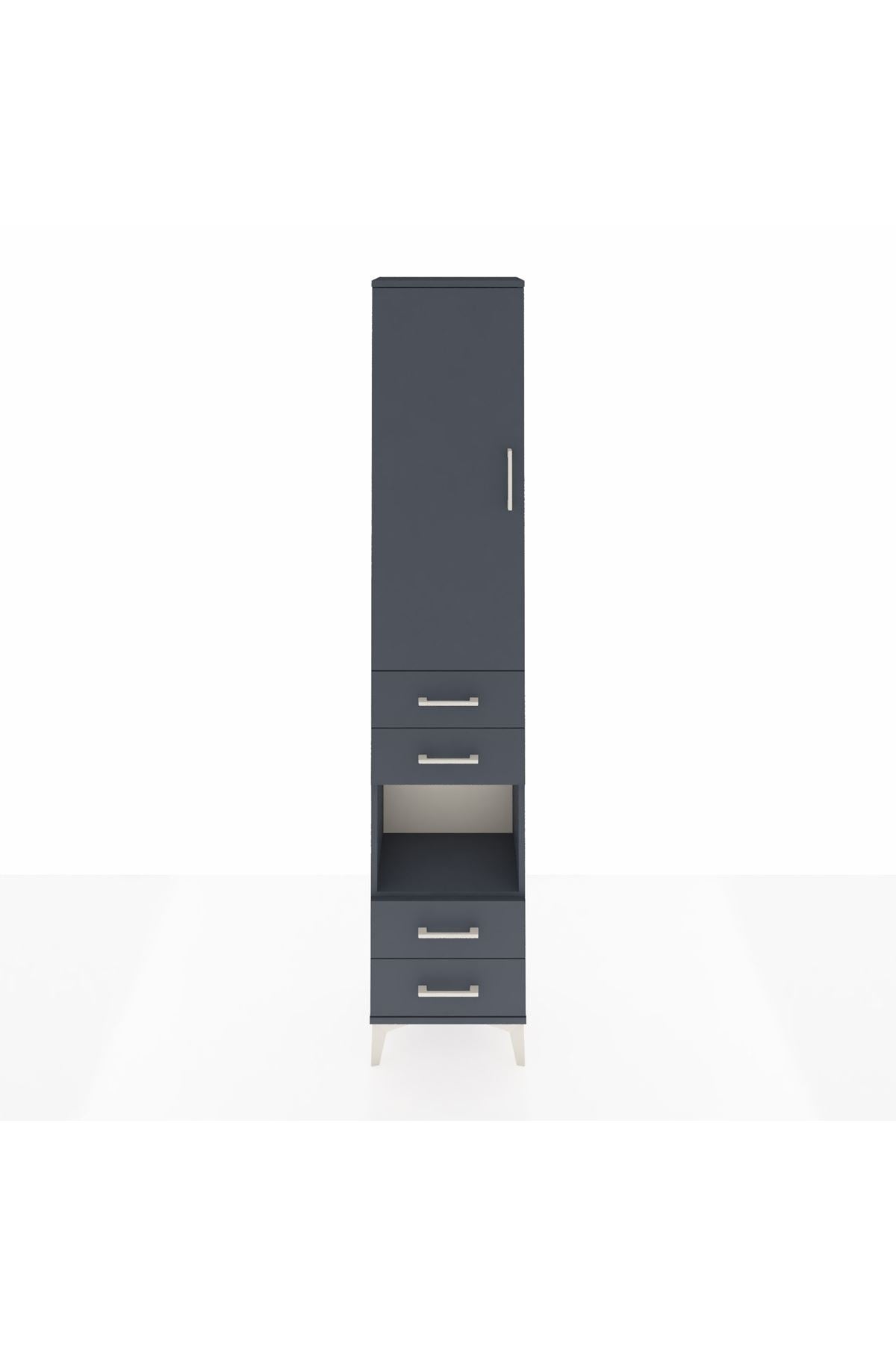 Arges Dolap 3 Raflı 4 Çekmeceli Tek Askılı 44x30x221 - S28M165V5A