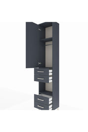 Arges Dolap 3 Raflı 4 Çekmeceli Tek Askılı 44x30x221 - S28M165V5A