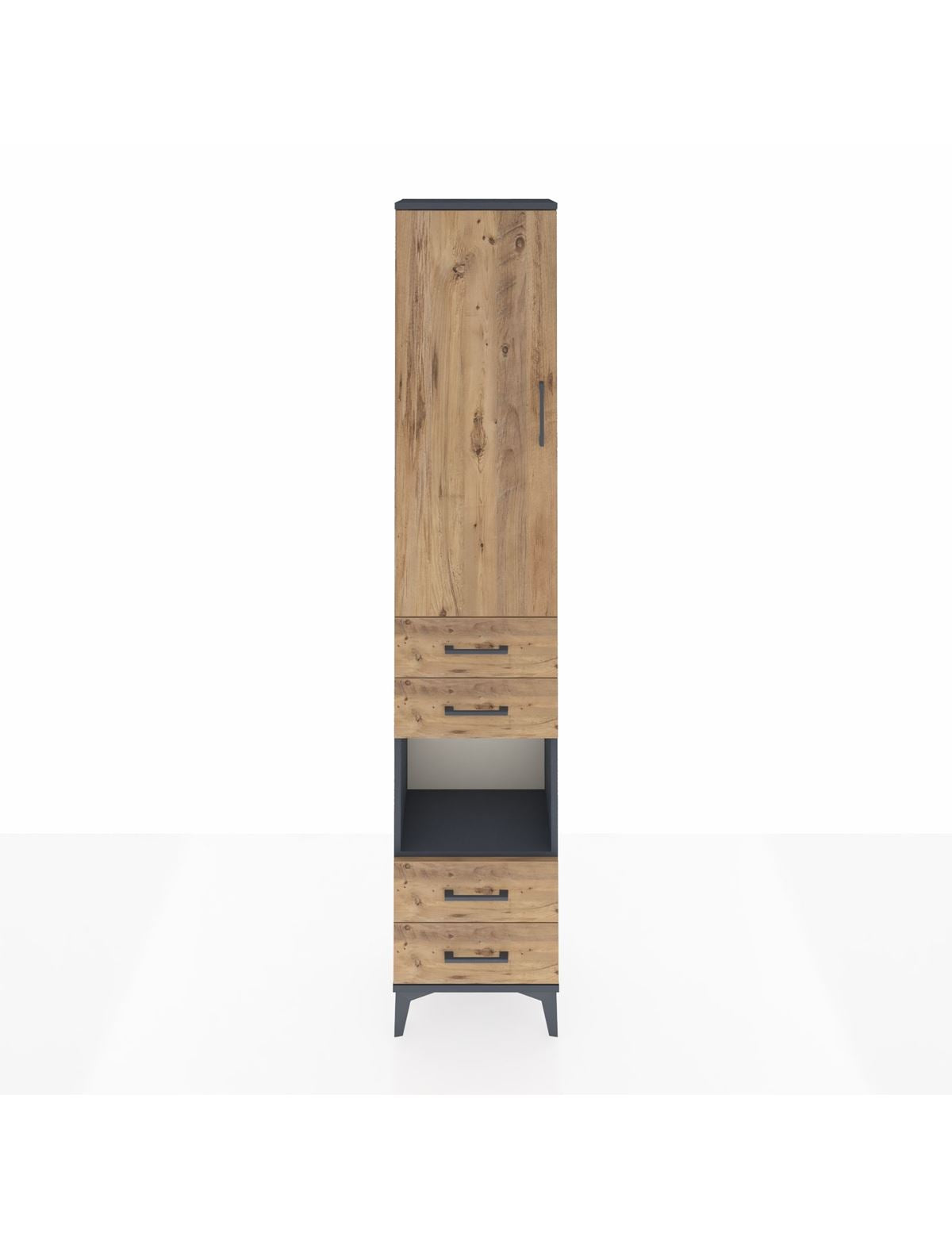 Arges Dolap 3 Raflı 4 Çekmeceli Tek Askılı 44x30x221 - S28M165V6A