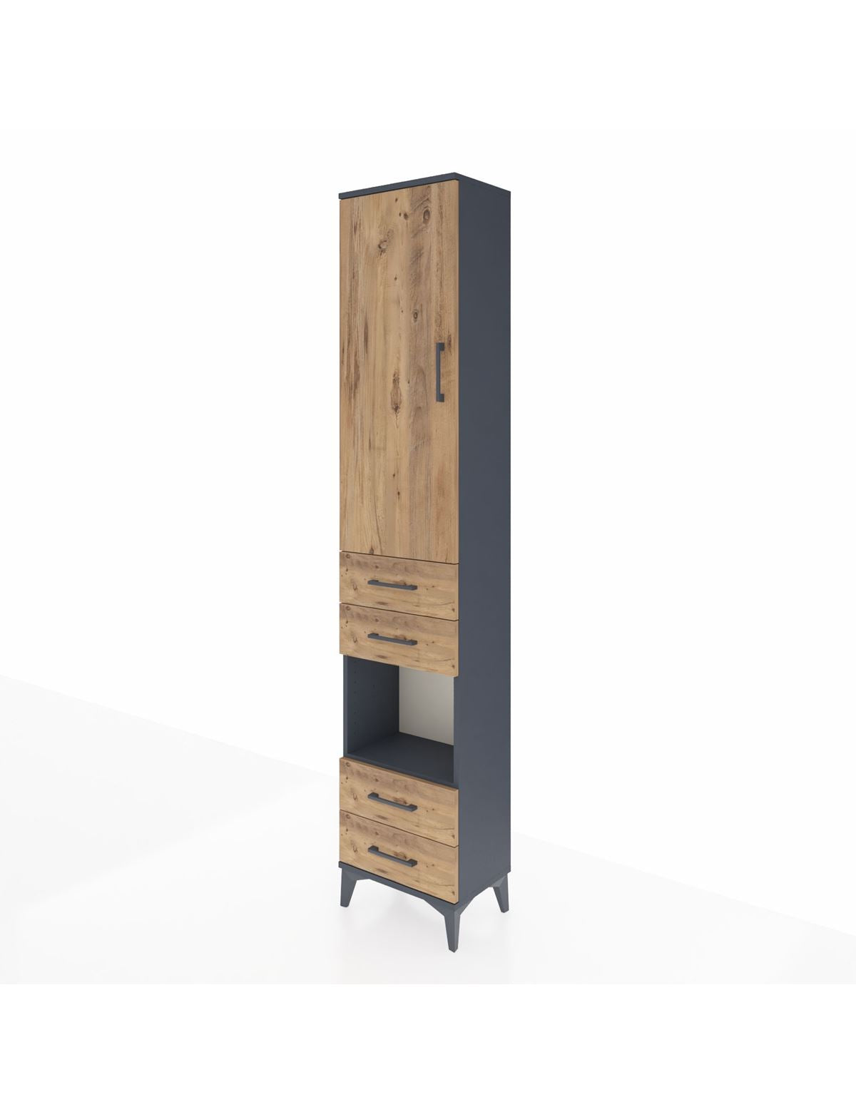 Arges Dolap 3 Raflı 4 Çekmeceli Tek Askılı 44x30x221 - S28M165V6A