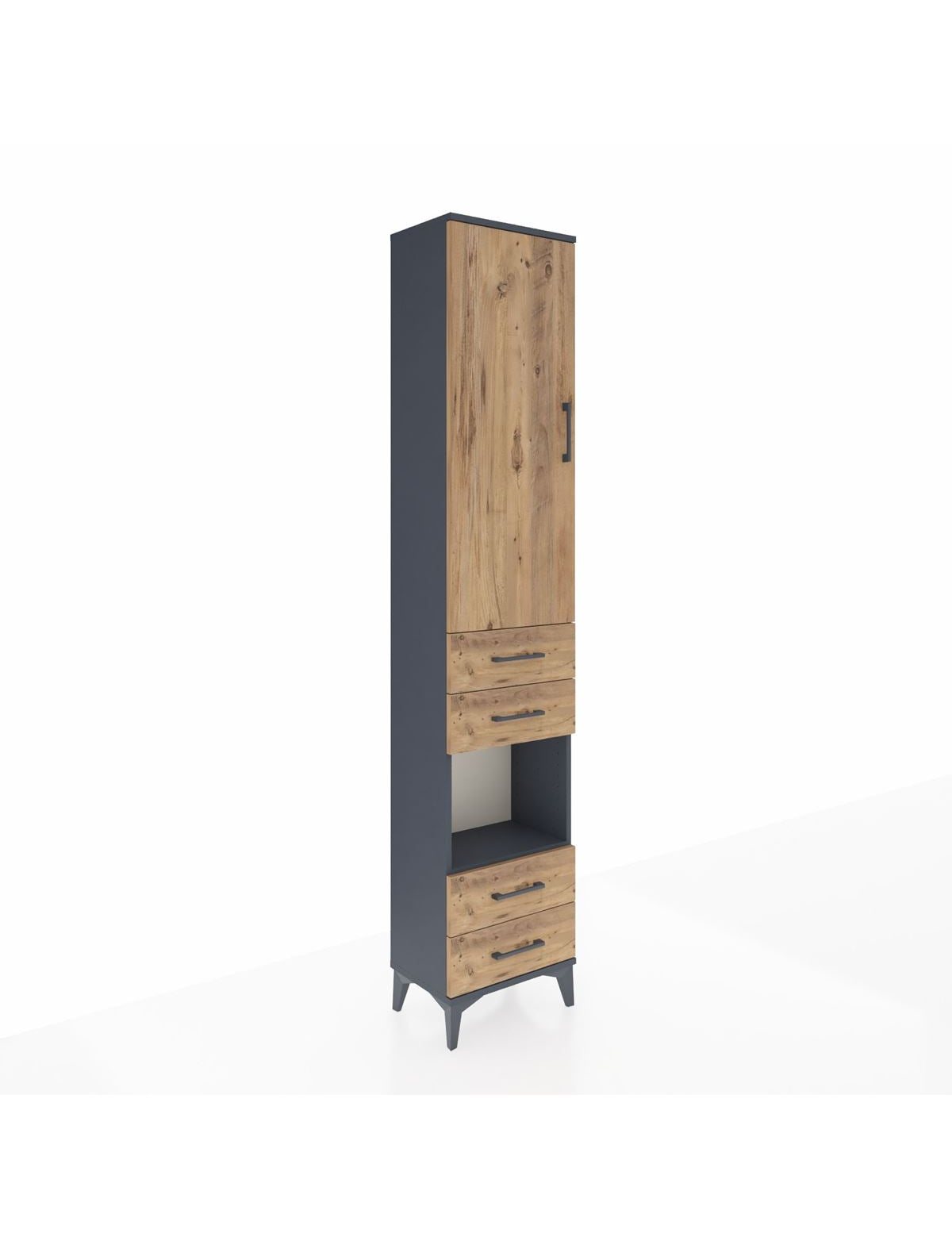 Arges Dolap 3 Raflı 4 Çekmeceli Tek Askılı 44x30x221 - S28M165V6A