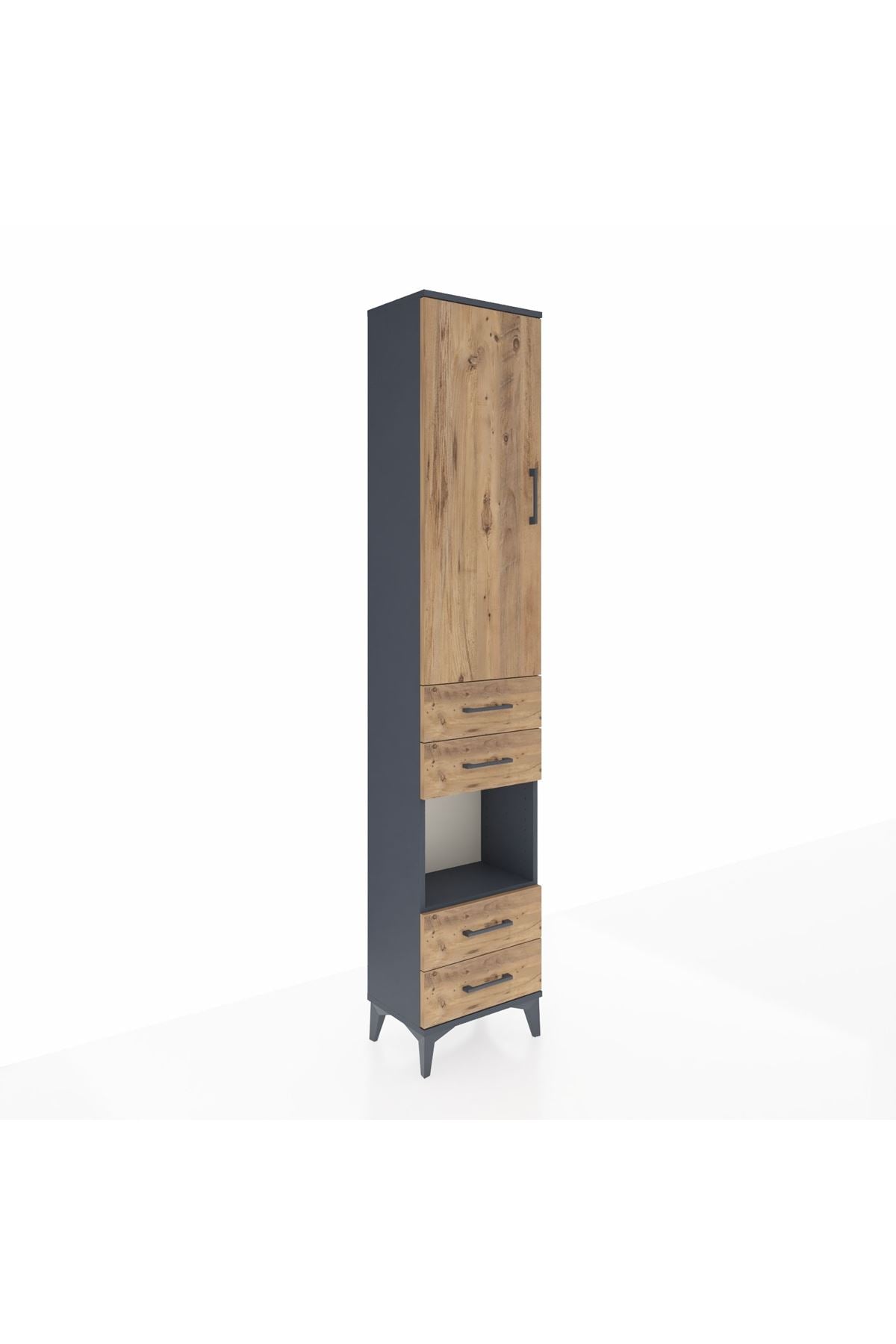 Arges Dolap 3 Raflı 4 Çekmeceli Tek Askılı 44x30x221 - S28M165V6A