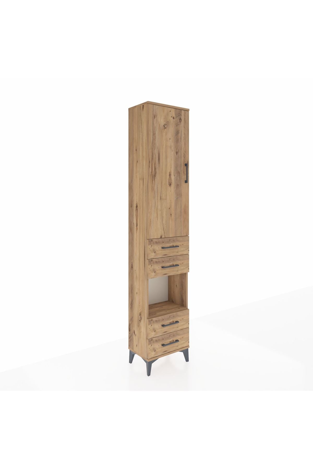 Arges Dolap 3 Raflı 4 Çekmeceli Tek Askılı 44x30x221 - S28M165V9A