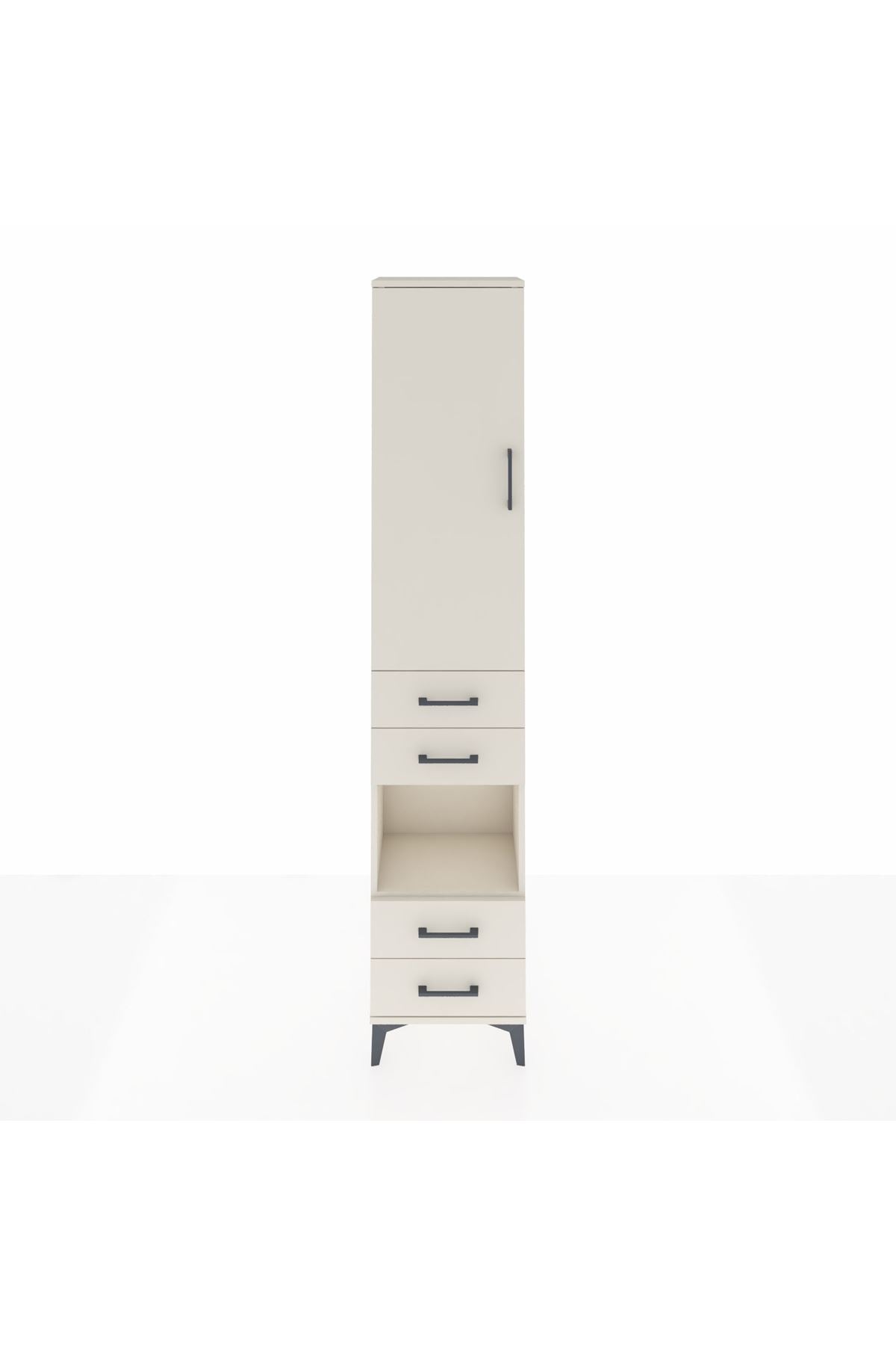Arges Dolap 4 Raflı 4 Çekmeceli Tek Kapaklı 44x30x221 - S28M166V1A