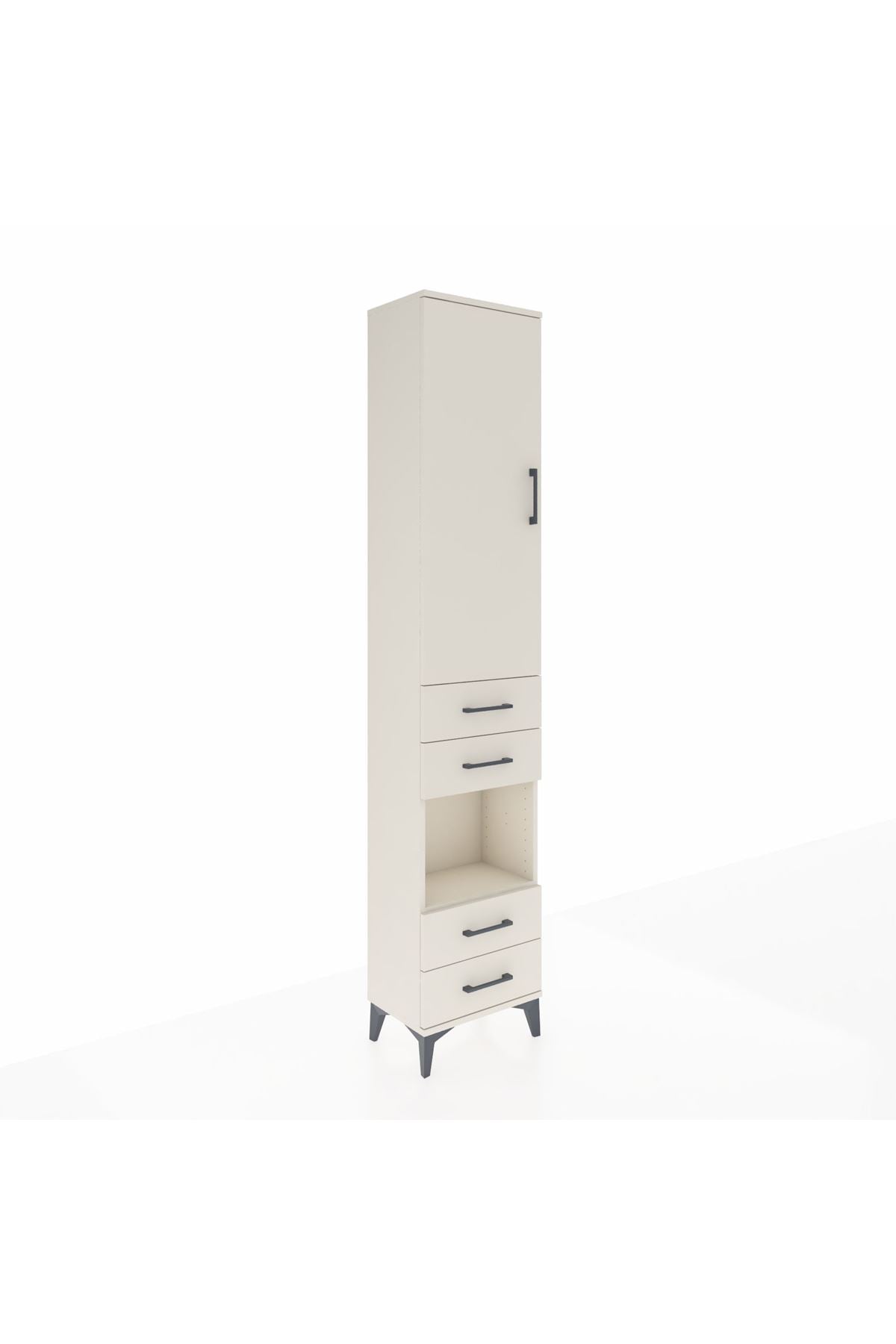 Arges Dolap 4 Raflı 4 Çekmeceli Tek Kapaklı 44x30x221 - S28M166V1A