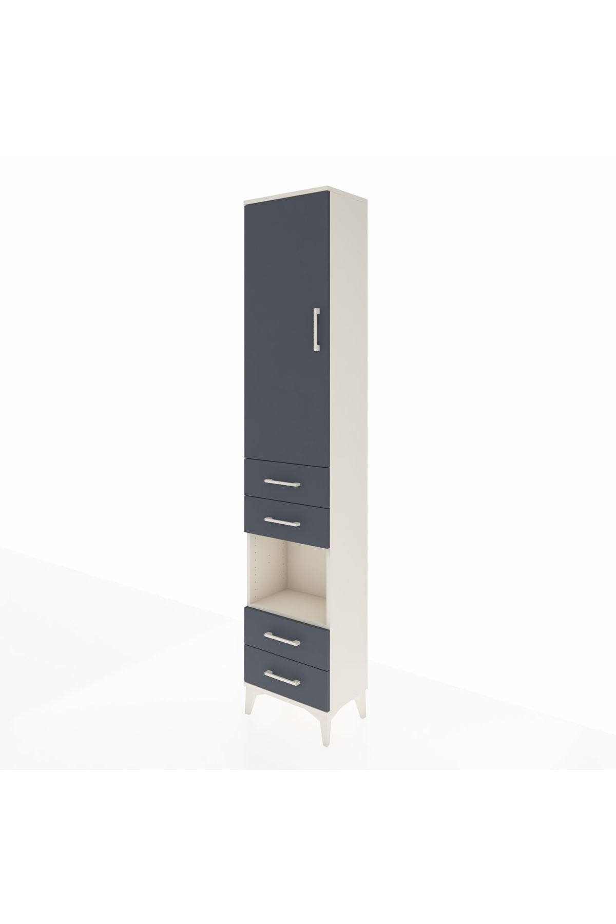 Arges Dolap 4 Raflı 4 Çekmeceli Tek Kapaklı 44x30x221 - S28M166V2A