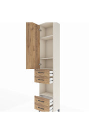 Arges Dolap 4 Raflı 4 Çekmeceli Tek Kapaklı 44x30x221 - S28M166V3A