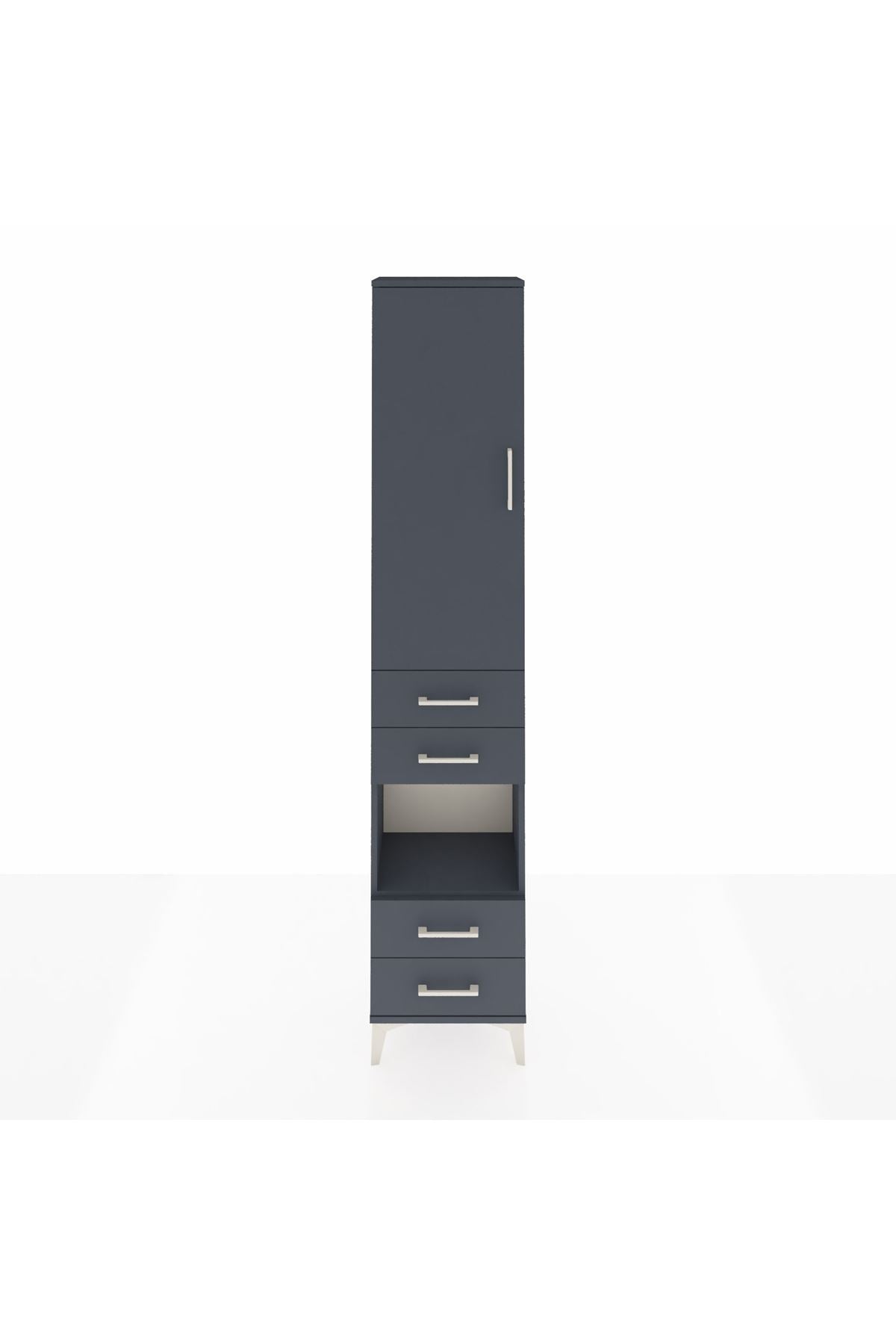 Arges Dolap 4 Raflı 4 Çekmeceli Tek Kapaklı 44x30x221 - S28M166V5A