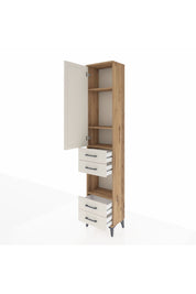 Arges Dolap 4 Raflı 4 Çekmeceli Tek Kapaklı 44x30x221 - S28M166V7A