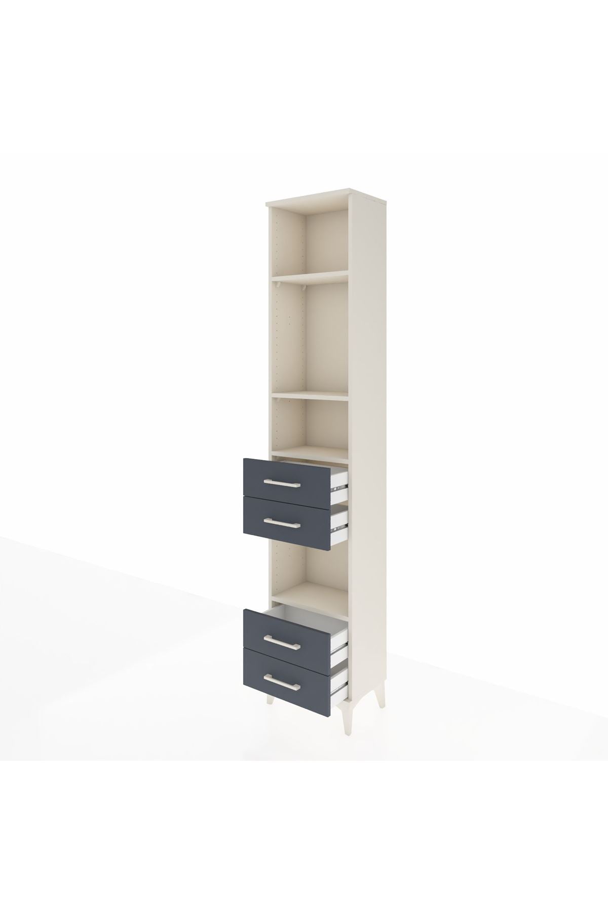 Arges Dolap 4 Raflı 4 Çekmeceli 44x30x221 - S28M167V2A