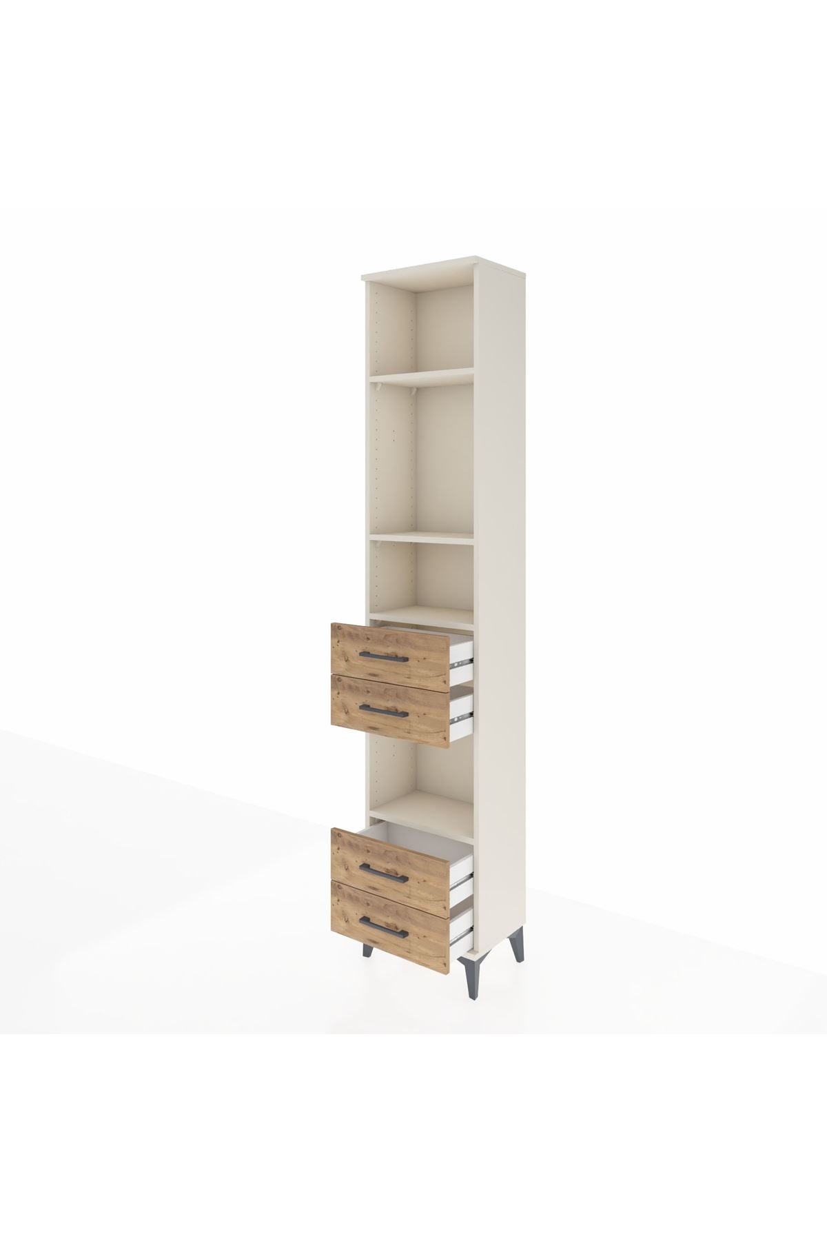 Arges Dolap 4 Raflı 4 Çekmeceli 44x30x221 - S28M167V3A