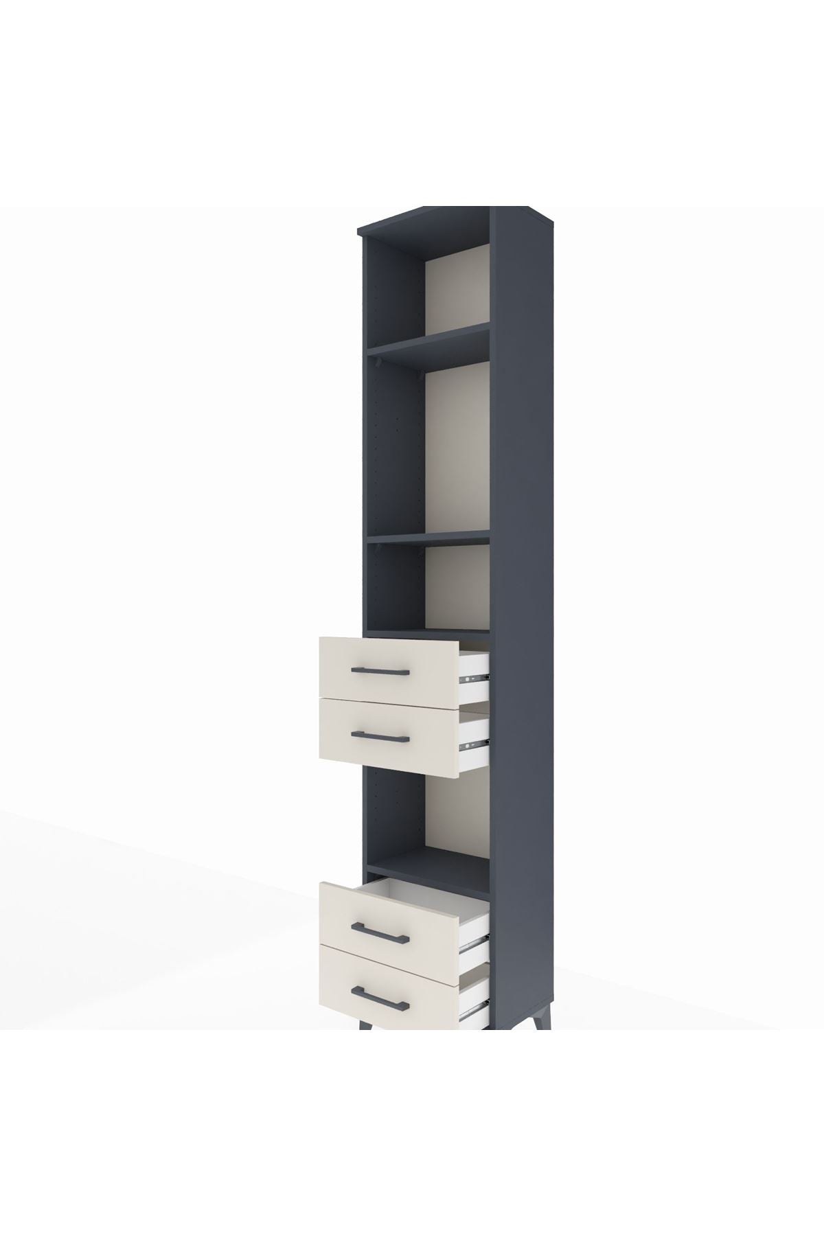 Arges Dolap 4 Raflı 4 Çekmeceli 44x30x221 - S28M167V4A