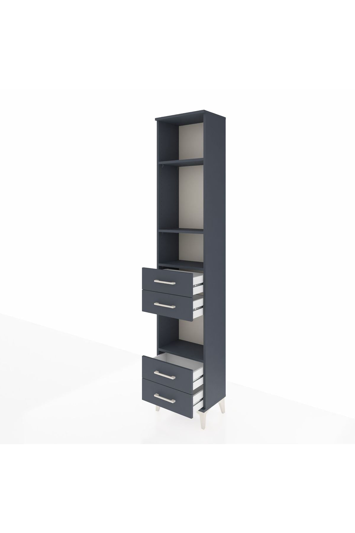 Arges Dolap 4 Raflı 4 Çekmeceli 44x30x221 - S28M167V5A