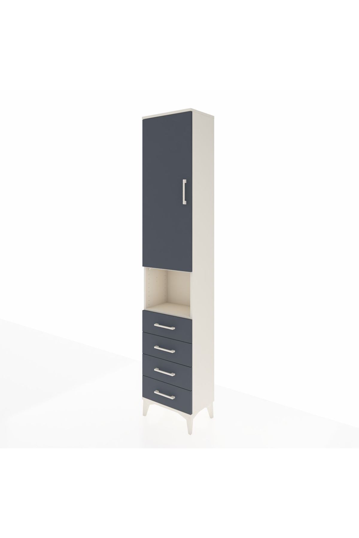 Arges Dolap 3 Raflı 4 Çekmeceli Tek Askılı 44x30x221 - S28M168V2A